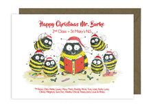 Load image into Gallery viewer, Christmas Teacher Card - Bee's