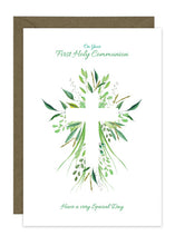 Load image into Gallery viewer, Botanic Cross - Communion, Confirmation, Christening
