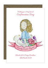 Load image into Gallery viewer, Confirmation Girl with Dove - Personalised