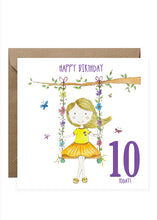 Load image into Gallery viewer, Girl on Swing Birthday