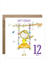 Load image into Gallery viewer, Girl on Swing Birthday
