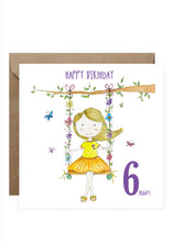 Load image into Gallery viewer, Girl on Swing Birthday
