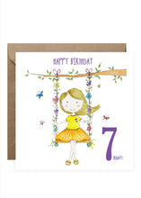 Load image into Gallery viewer, Girl on Swing Birthday
