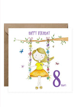 Load image into Gallery viewer, Girl on Swing Birthday