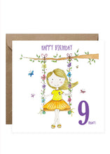 Load image into Gallery viewer, Girl on Swing Birthday