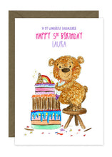 Load image into Gallery viewer, Bear making cake
