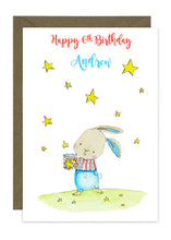 Load image into Gallery viewer, Boy Bunny catching stars