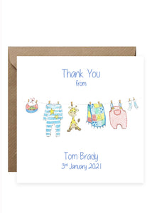 20 Baby Thank You Cards