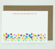 Load image into Gallery viewer, 20 Floral Mix Notelets - Personalised
