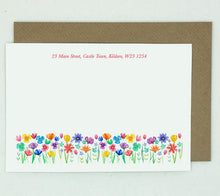 Load image into Gallery viewer, 20 Floral Mix Notelets - Personalised
