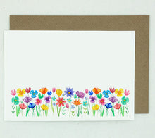 Load image into Gallery viewer, Floral Blank Flat Notelet - Pack of 12