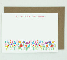 Load image into Gallery viewer, 20 Floral Mix Notelets - Personalised