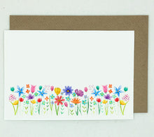 Load image into Gallery viewer, Floral Blank Flat Notelet - Pack of 12