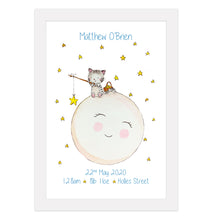 Load image into Gallery viewer, Cat on the Moon Print
