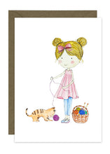 Load image into Gallery viewer, Girl with Cat