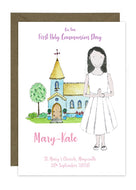 Communion Card - Girl - Dress with Veil