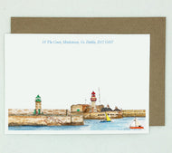 20 Dun Laoghaire Harbour Notelets - Personalised