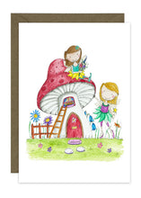 Load image into Gallery viewer, Fairies with Mushroom House
