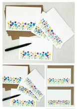 Load image into Gallery viewer, Floral Blank Flat Notelet - Pack of 12