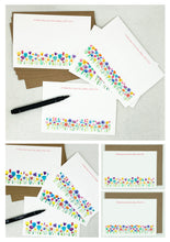Load image into Gallery viewer, 20 Floral Mix Notelets - Personalised