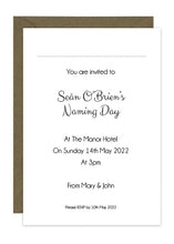 Load image into Gallery viewer, Naming Day Invitations - Elephant
