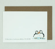 20 Puffin Notelets - Personalised