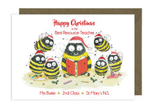 Load image into Gallery viewer, Christmas Teacher Card - Bee's