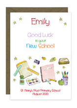 Load image into Gallery viewer, Starting New School - Personalised Card