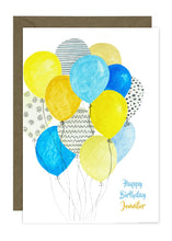 Load image into Gallery viewer, Yellow & Blue Balloons
