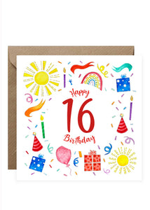 Birthday Card - Numbers