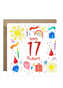 Birthday Card - Numbers