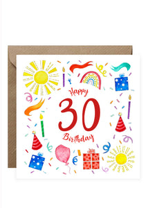 Birthday Card - Numbers