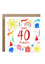 Load image into Gallery viewer, Birthday Card - Numbers
