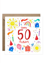 Load image into Gallery viewer, Birthday Card - Numbers
