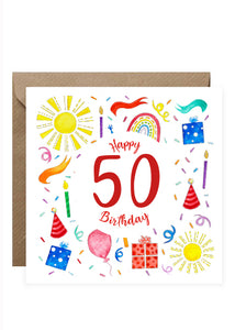 Birthday Card - Numbers