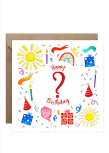 Birthday Card - Numbers