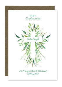 Botanic Cross - Communion, Confirmation, Christening