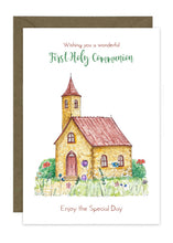 Load image into Gallery viewer, Church in Meadow - Christening, Confirmation, Communion
