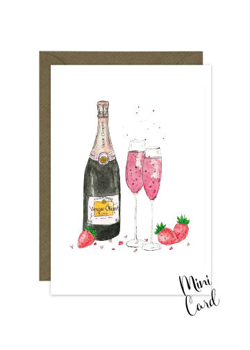 Pink Champagne Mini Card