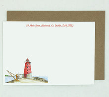 Load image into Gallery viewer, 20 Poolbeg Lighthouse Notelets - Personalised
