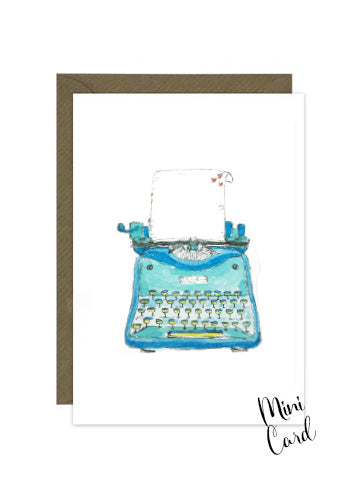 Typewriter Mini Card