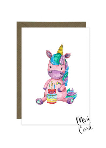 Unicorn Birthday Mini Card