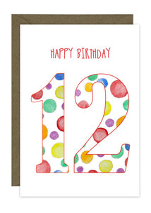 Numbered Birthday 1-12