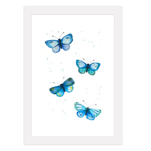 Blue Butterflies Print