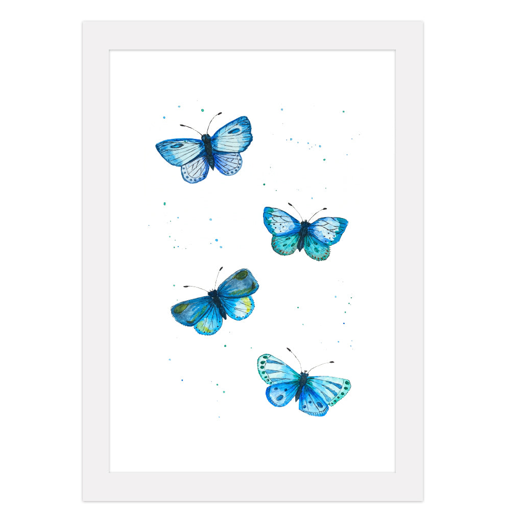 Blue Butterflies Print