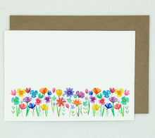 Load image into Gallery viewer, Floral Blank Flat Notelet - Pack of 12
