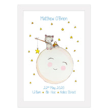 Load image into Gallery viewer, Cat on the Moon Print
