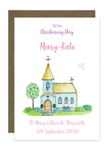 Christening Card - Personalised