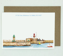 Load image into Gallery viewer, 20 Dun Laoghaire Harbour Notelets - Personalised
