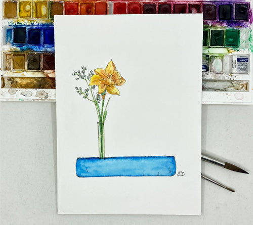 Daffodil in Spun Vase